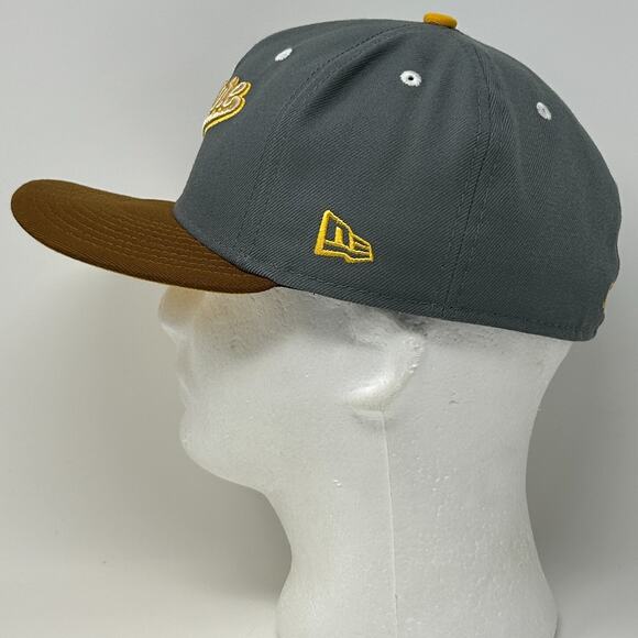 Feature Hat Baseball Cap Spellout New Era 59Fifty Streetwear Gray Fitted 7 3/8 - Picture 8 of 11